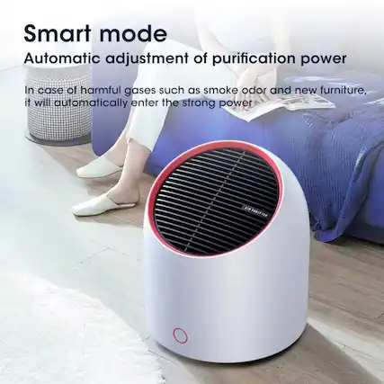Smart mode
Automatic adjustment of purification power
In case of harmful gases such as smoke odor and new furniture, it will automatically enter the strong power