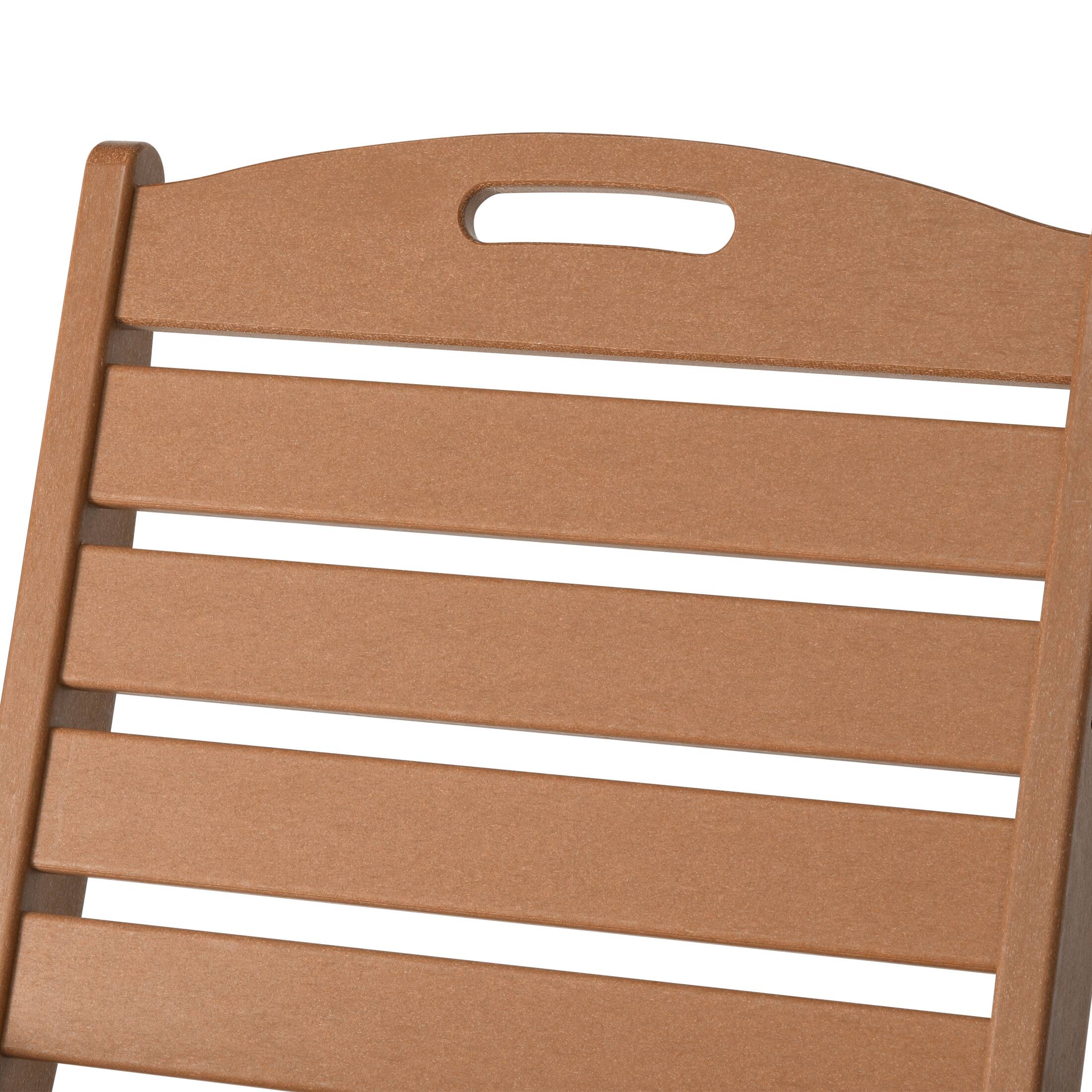 Alt View 3. WestinTrends - WestinTrends Azura HDPE Adjustable Highback Folding Outdoor Patio Dining Chairs Set of 2 - Teak.