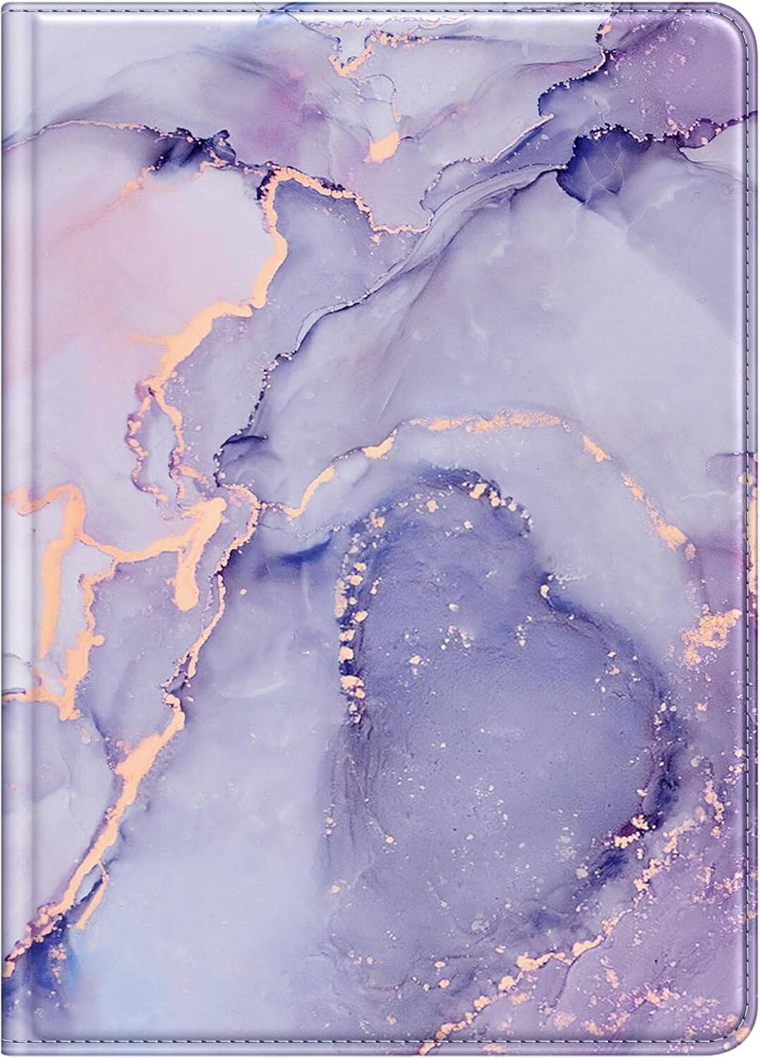 Alt View 5. Fintie - Rotating Case for Samsung Tab S10 Lite/ Tab S10 FE/ Tab S9 FE/ Tab S9, 360 Degree Swiveling Stand Cover, Auto Sleep/Wake - Lilac Marble.