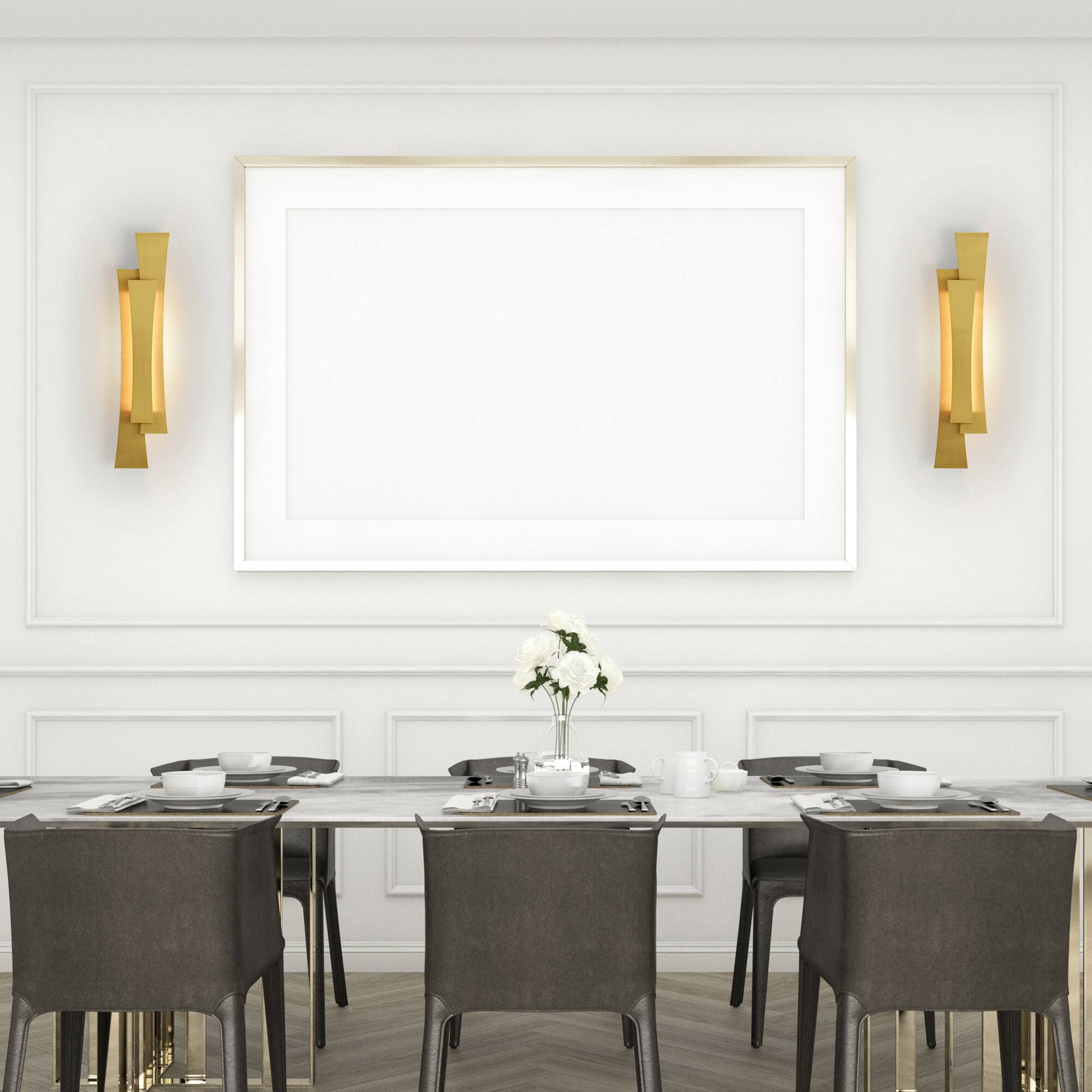 Alt View 5. CWI Lighting - Candora Integrated LED Brass Vanity Light - Brass.