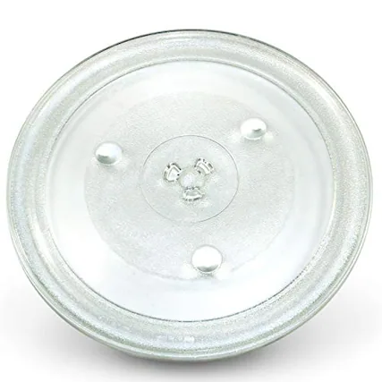 Front. HQRP - 12-3/8 inch Glass Turntable Tray for Hamilton Beach EM031M2ZC-X1 EM031M2ZC-X2 EM031M2ZC-X3 EM031M2ZC-X4 Microwave.