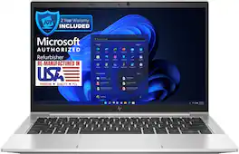 HP - EliteBook 830 G8 13.3" Refurbished Laptop - Intel 12th Gen Core i7 with 32GB Memory - Intel Iris Xe Graphics - 512GB SSD - Dark Gray