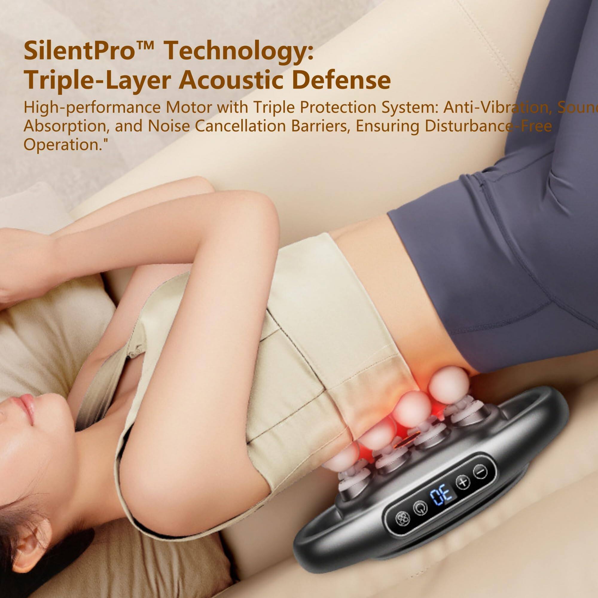 SilentPro™ Technology:  
Triple-Layer Acoustic Defense  

High-performance Motor with Triple Protection System: Anti-Vibration, Sound Absorption, and Noise Cancellation Barriers, Ensuring Disturbance-Free Operation.