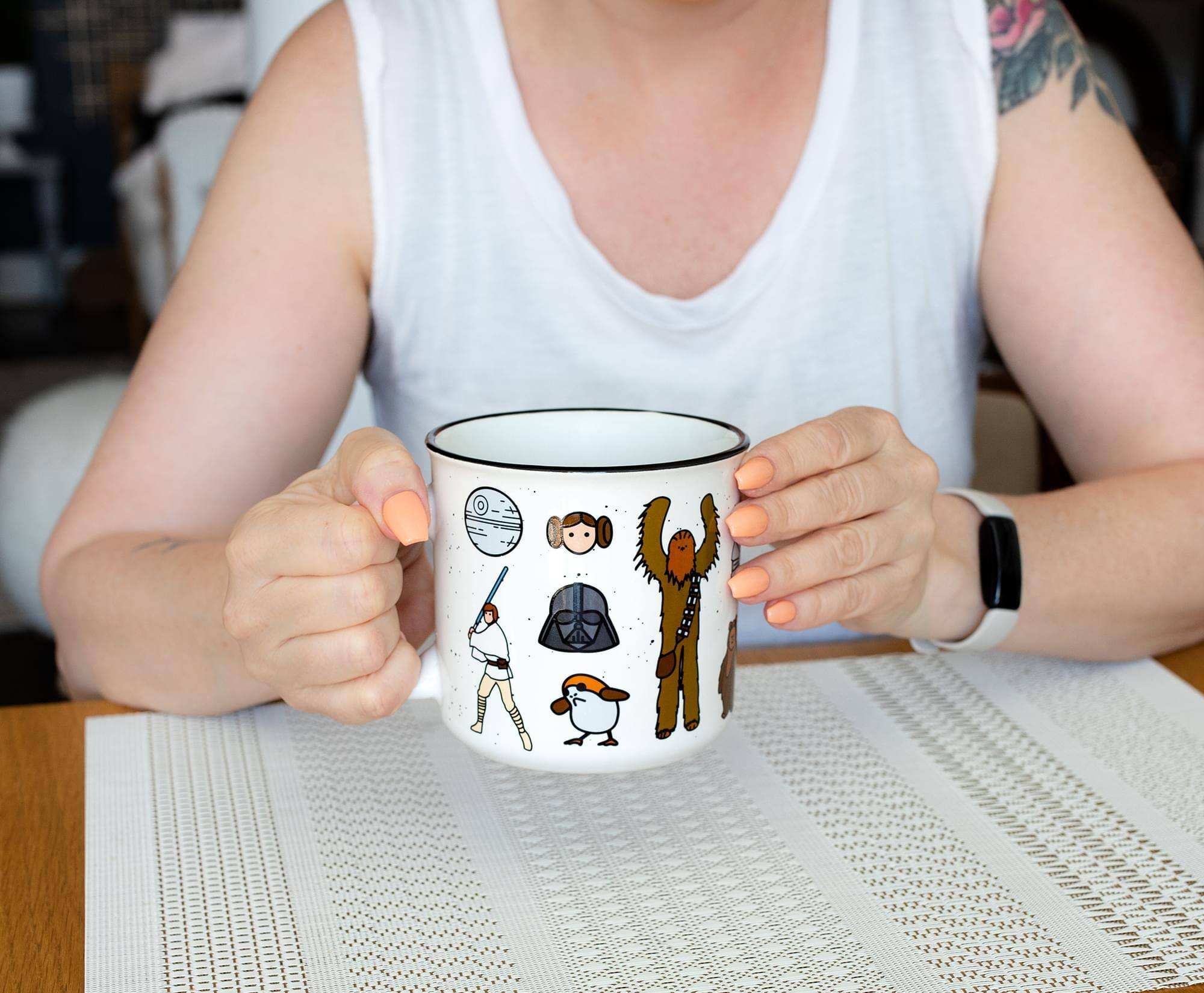 Alt View 3. Silver Buffalo - Star Wars Characters Ceramic Camper Mug | Holds 20 Ounces - White.