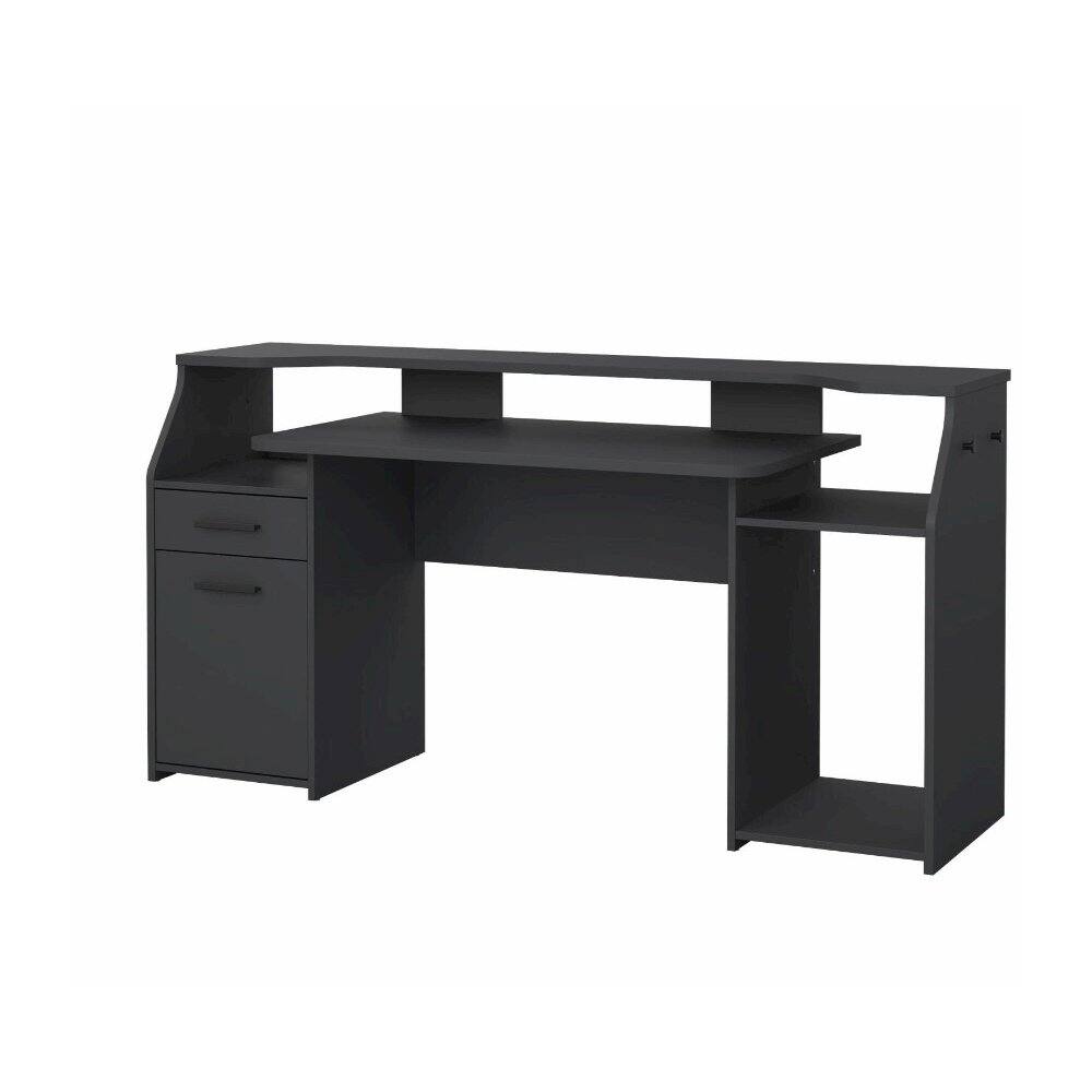 Left. Tvilum - Function Plus Gaming Desk, Matt Grey - Gray.