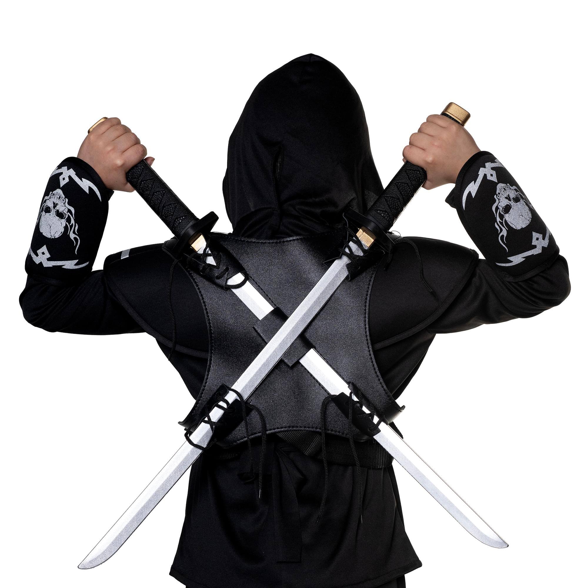 Alt View 1. Underwraps - Ninja Katanas 30 Inch Foam Adult Costume Accessory | Set of 2 - Black.