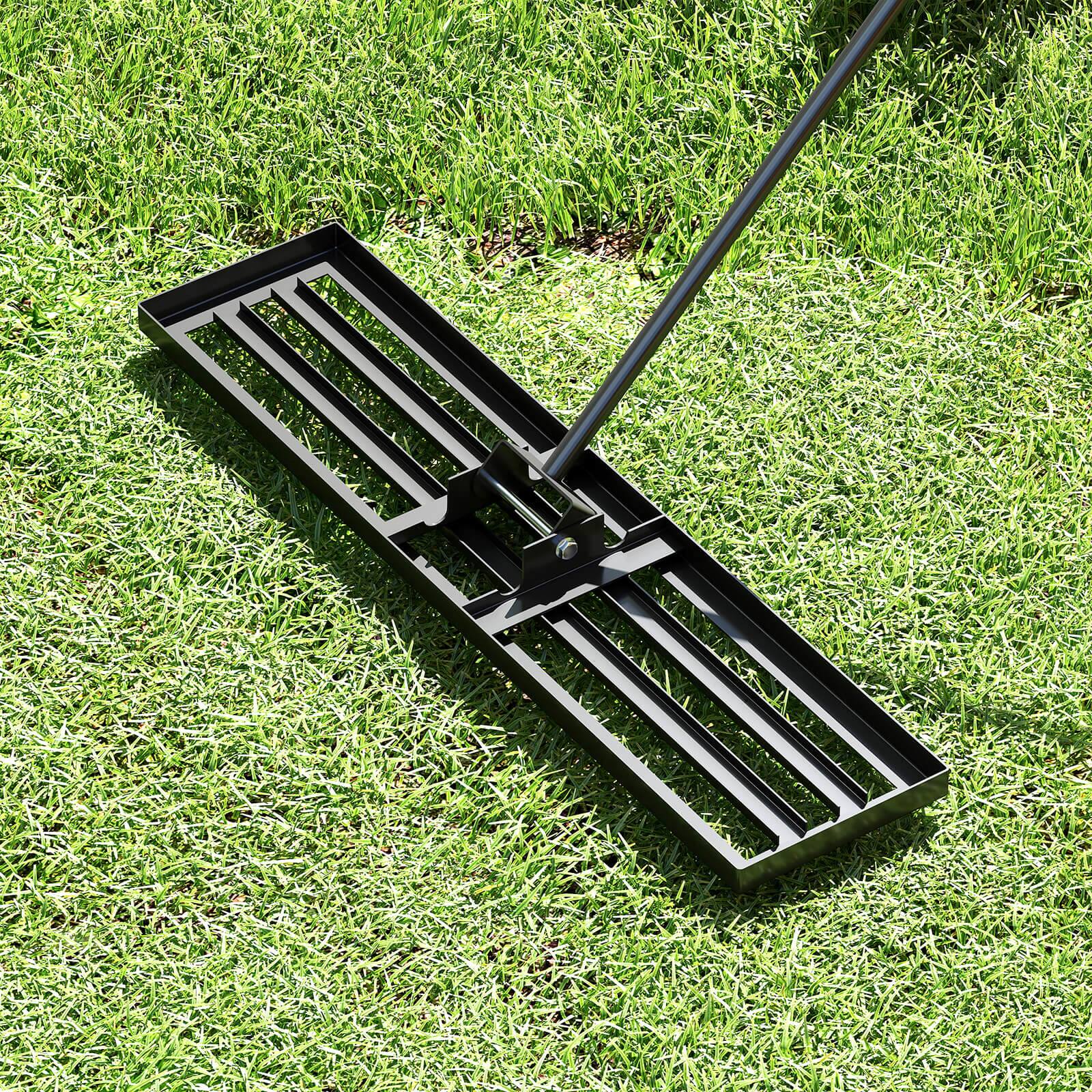 Alt View 1. Costway - Costway Lawn Leveling Rake 42" x 10" Heavy Duty Level Lawn Tool for Garden Backyard/Lawn - Black.