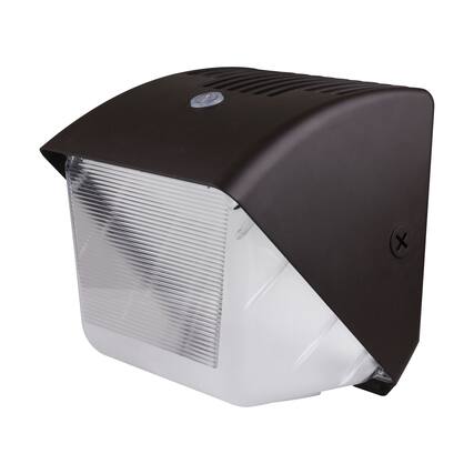 Front. SATCO - Satco Nuvo 8.44 in. H X 8.5 in. W X 7.45 in. L Bronze Wall Pack.