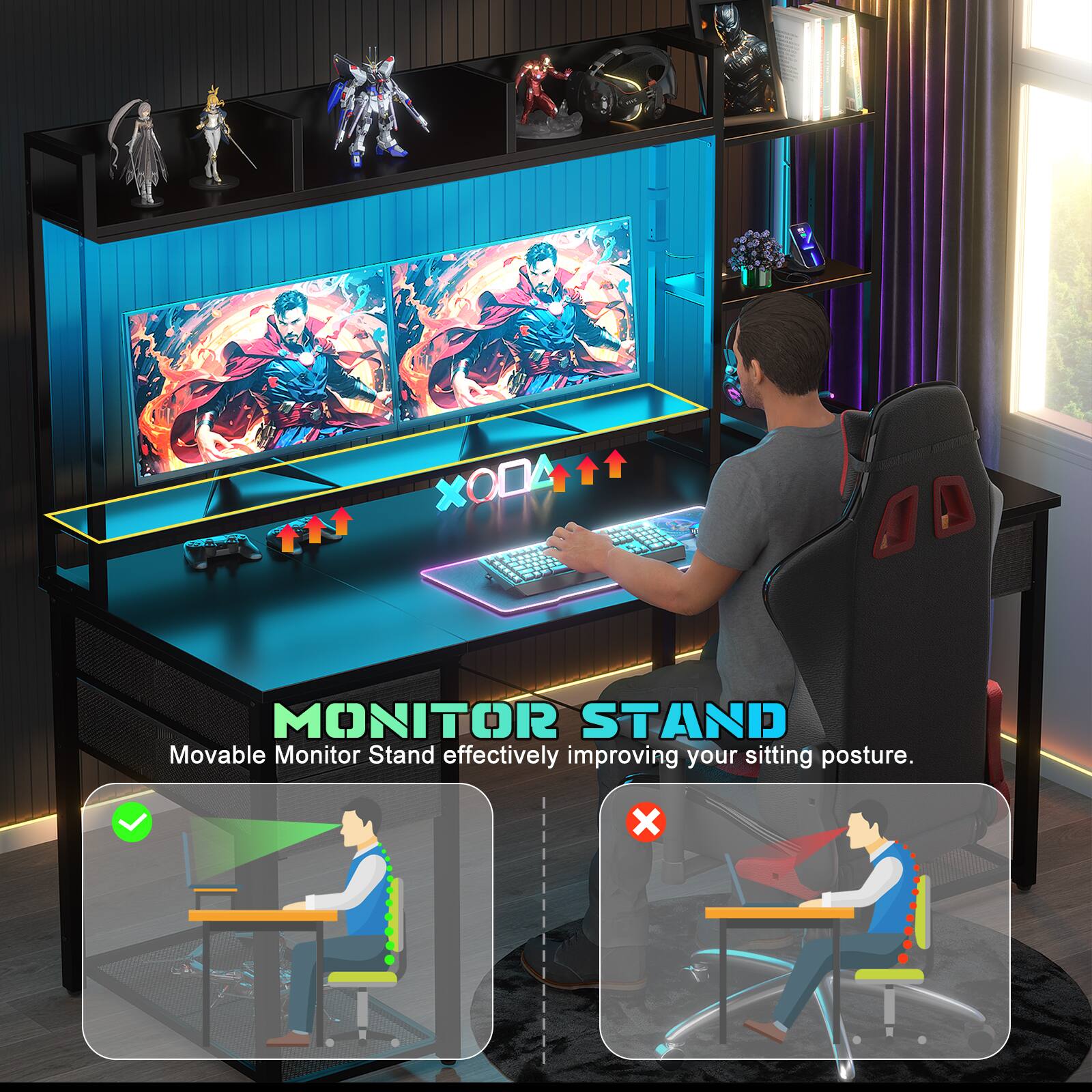 XOD MONITOR STAND  
Movable Monitor Stand effectively improving your sitting posture.