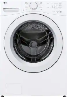 LG - 4.5 Cu. Ft. High-Efficiency Stackable Smart Front Load Washer with AI Wash and ColdWash Technology - White