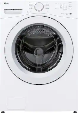 LG - 4.5 Cu. Ft. High-Efficiency Stackable Smart Front Load Washer with AI Wash and ColdWash Technology - White
