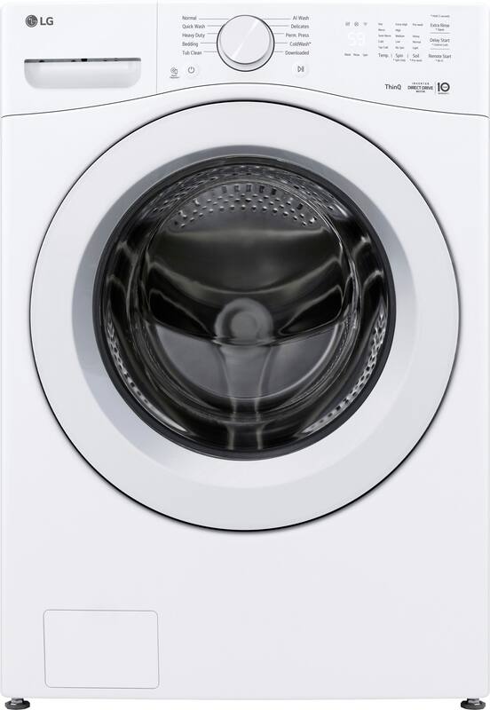 LG - 4.5 Cu. Ft. High-Efficiency Stackable Smart Front Load Washer with AI Wash and ColdWash Technology - White