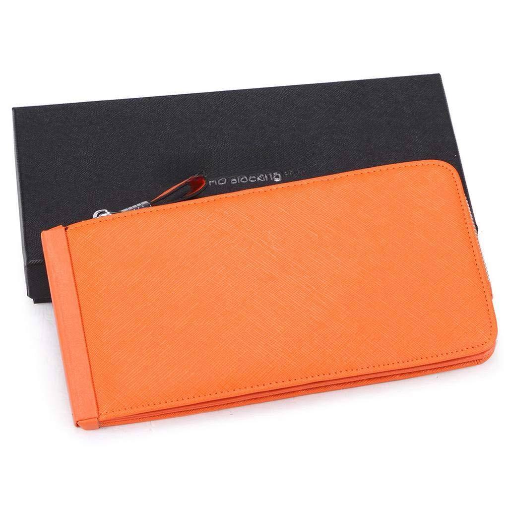 Alt View 3. Jadie Link - Rfid Wallet Women Large Size Bifold Multi Card Case Zipper Pocke Credit Holder GENUINE LEATHER -Our RFID credit card - Oil Wax leather Red.