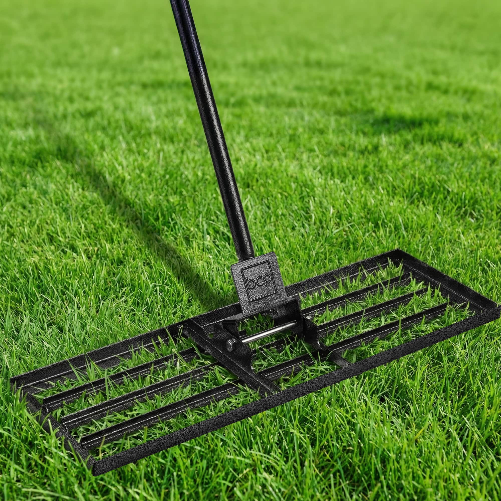 Front. Best Choice Products - Best Choice Products Lawn Leveling Rake, 30" x 10", Extra Long 78" handle Heavy Duty Landscape - Black.