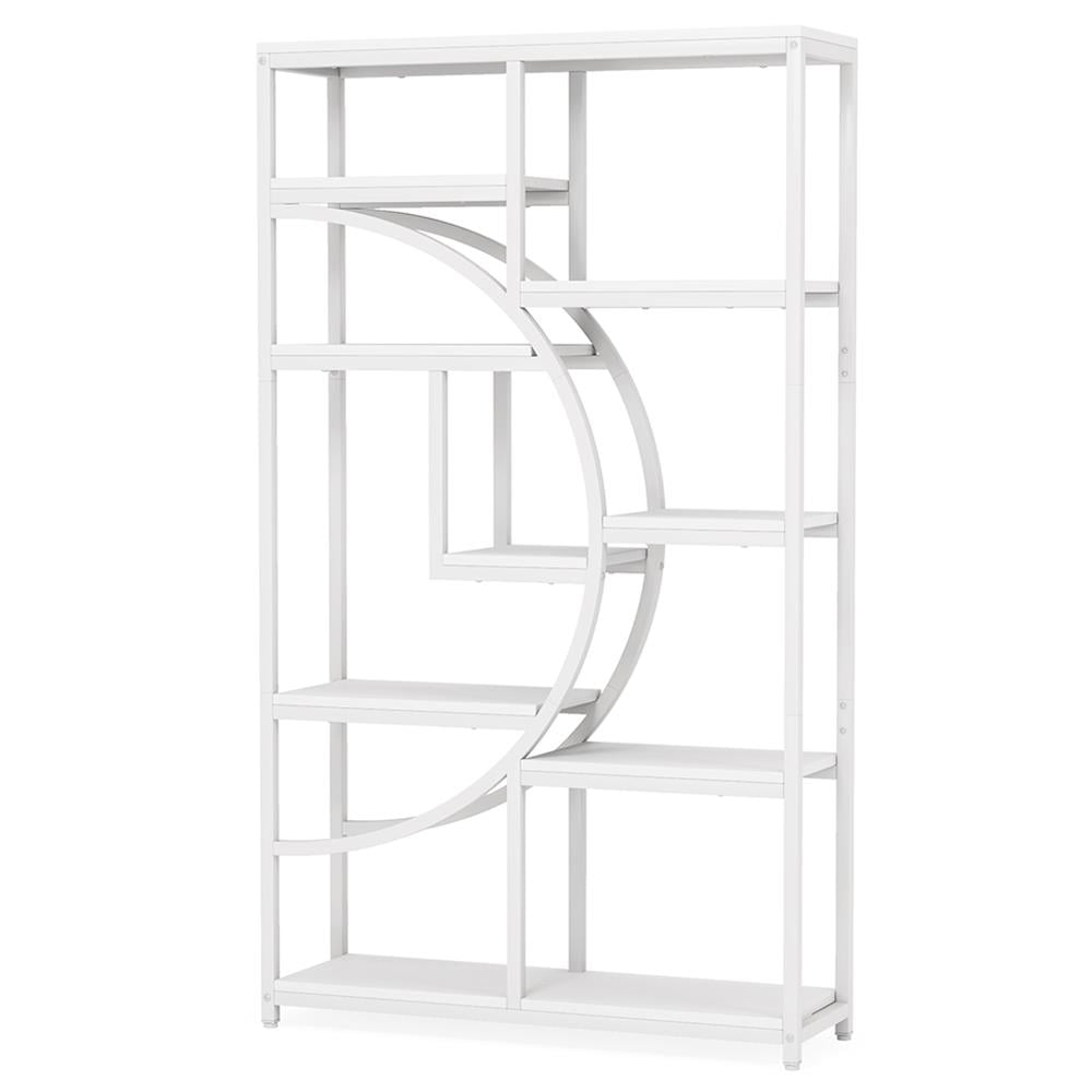Angle. Kadyn - Kadyn Bookshelf, Storage Shelf, Bookcase,Freestanding Bookshelf, 68.9" Etagere Bookcase with 9 Open Shelves,White - White.