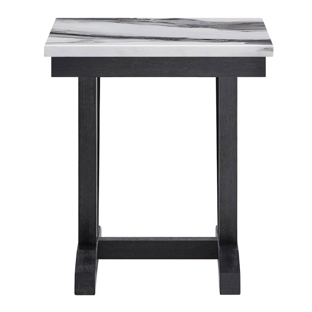 Angle. Global Furniture USA - T1319 Blk/Wht End Table - Black,White.