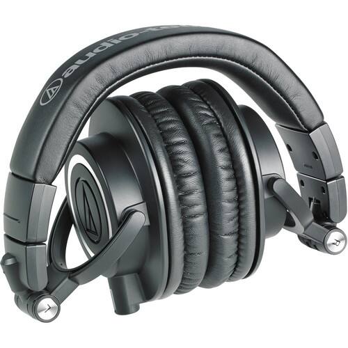 Back. Audio-Technica - Audio-Technica ATH-M50x Professional Studio Monitor Headphones, Headphone stand.