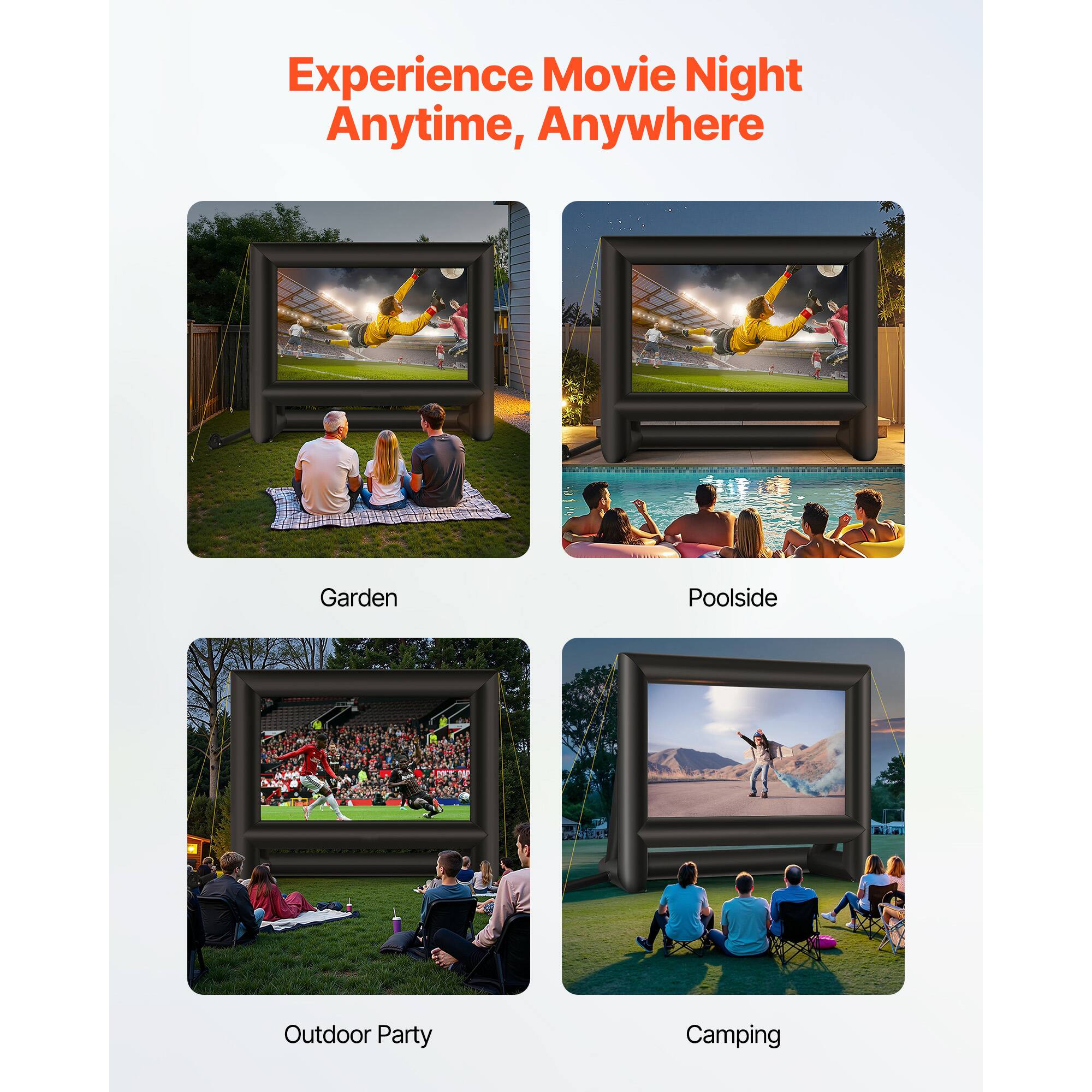 Experience Movie Night Anytime, Anywhere

Garden
Poolside
Outdoor Party
Camping