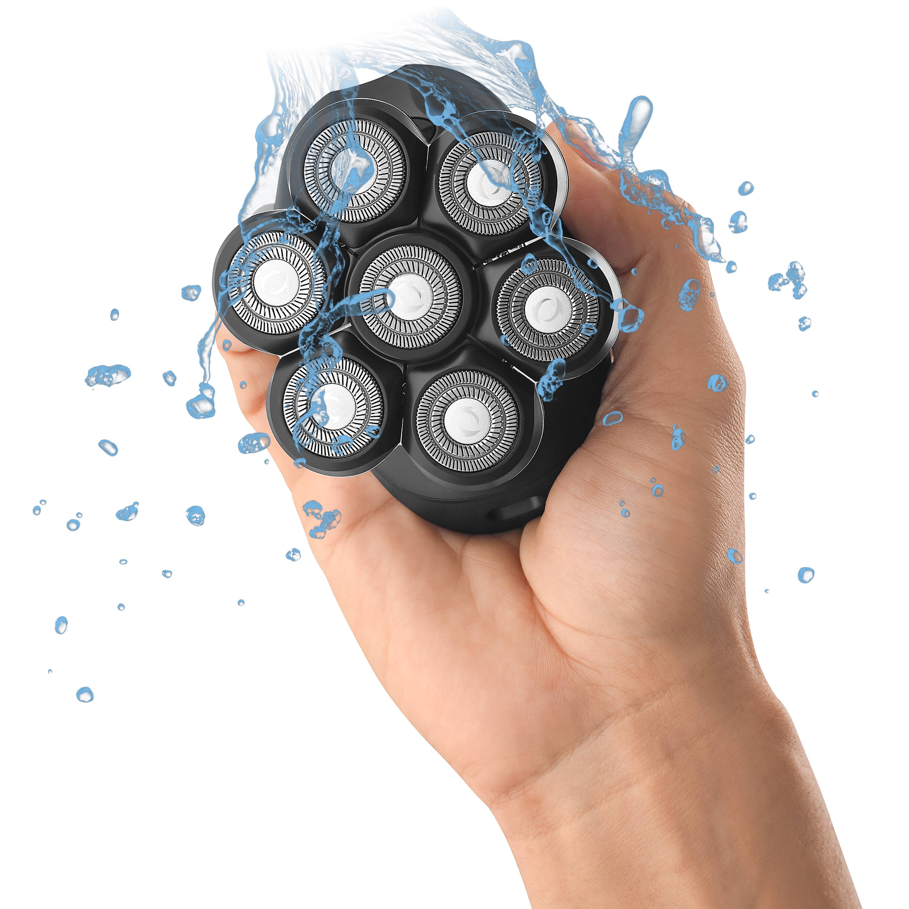 Alt View 1. StyleCraft - StyleCraft Ace 7X Rotary Bald Head Foil Shaver with Supercharged Motor - Black.