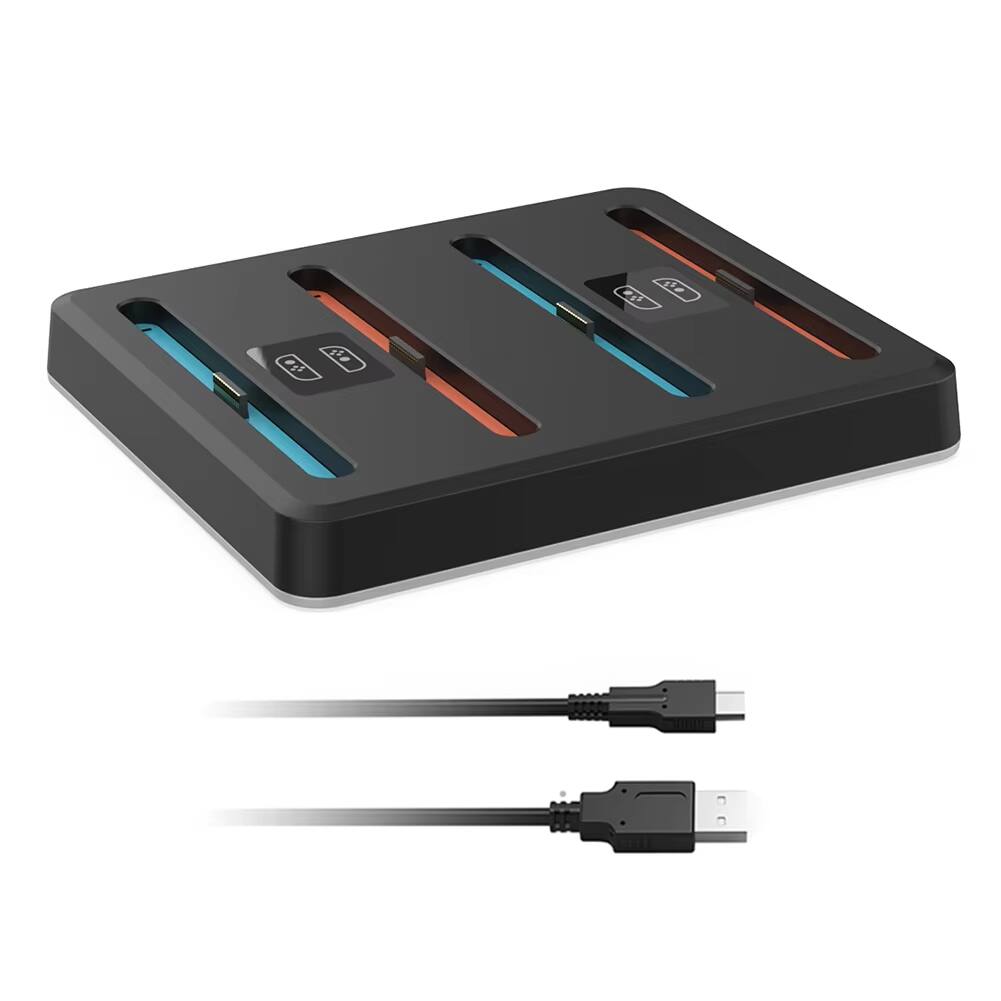 Alt View 2. Luckbyte - Magnetic 4-in-1 Charging Dock for Nintendo Switch 2 Controllers, RGB Wall Mount Charger Stand with Buzzer Feedback.