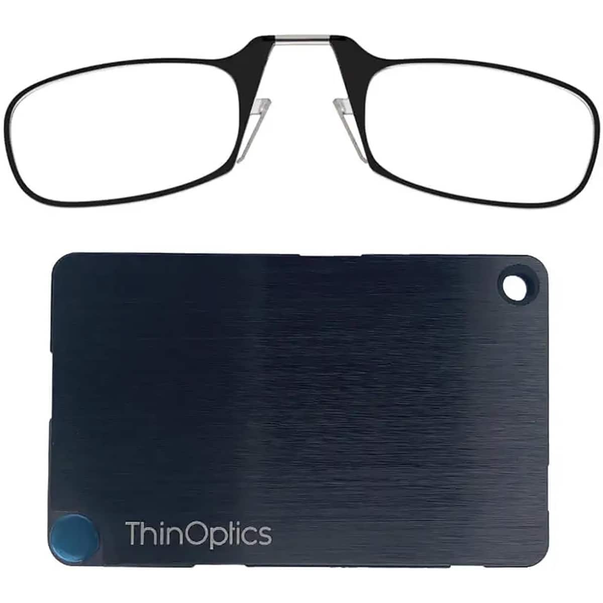 ThinOptics - Readers with Wallet - 1.50 - Black Frame, Black Wallet - Black/Black