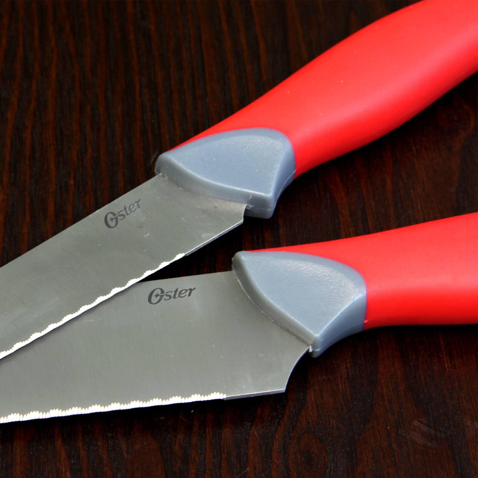 Oster - Lindbergh 14 Piece Stainless Steel Blade Cutlery Set - Red - Thumbnail 5