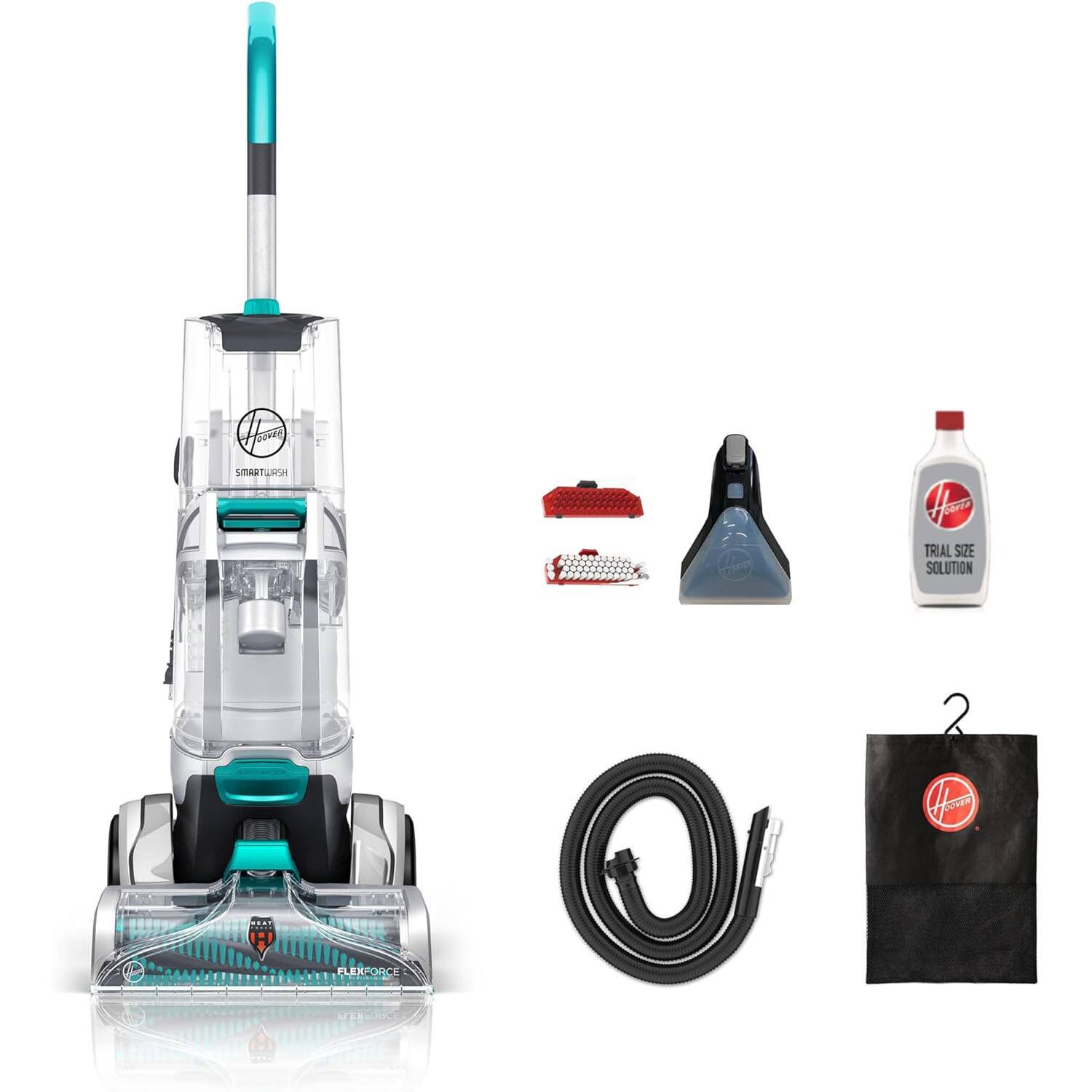 Hoover - Refurbished Excellent - SmartWash + Automatic Carpet Cleaner, Upright Shampooer FH52023V - Blue