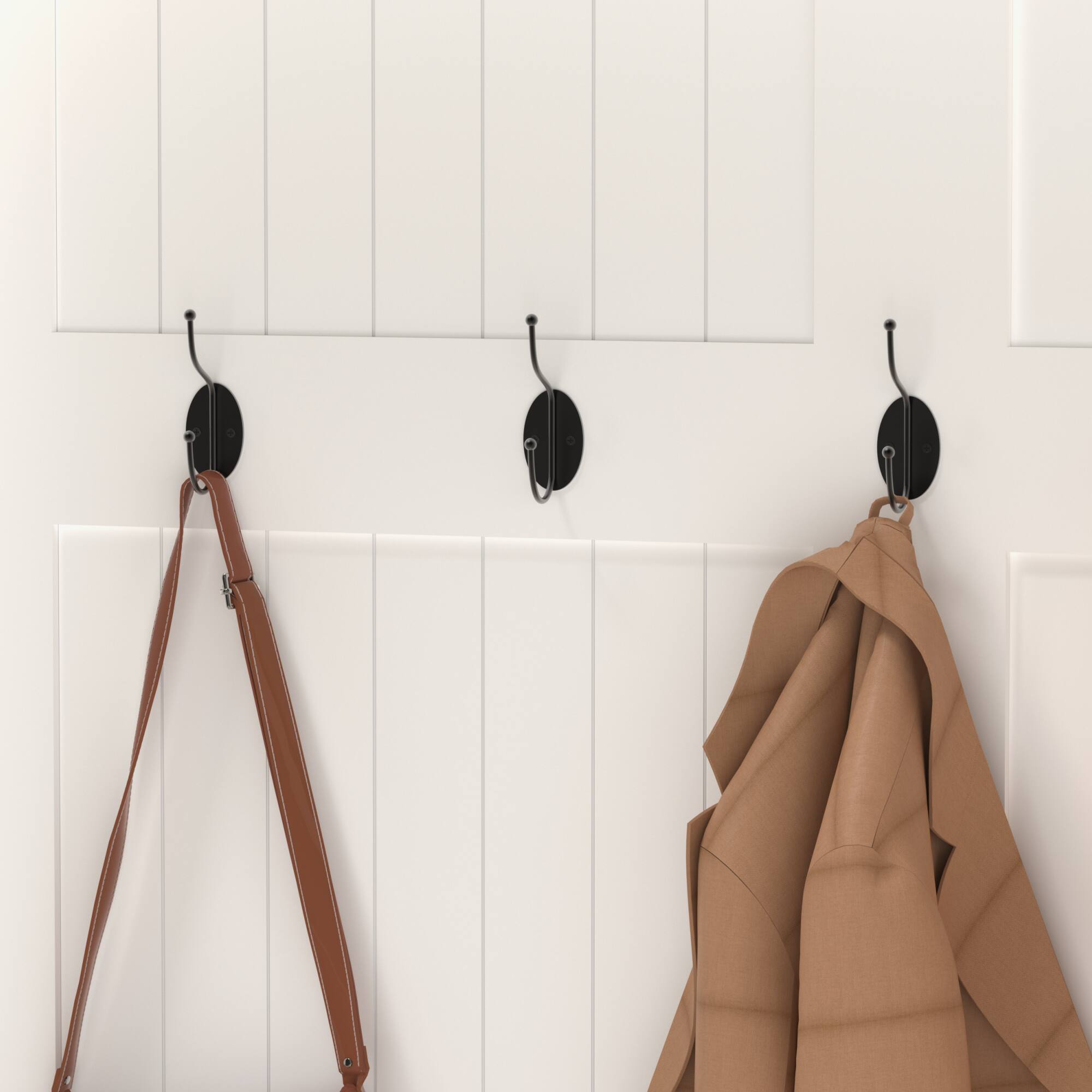 Alt View 4. GOODSILO - White Entryway Storage Bench with Coat Rack and Shoe Organizer for Hallway Organization and Seating - White.