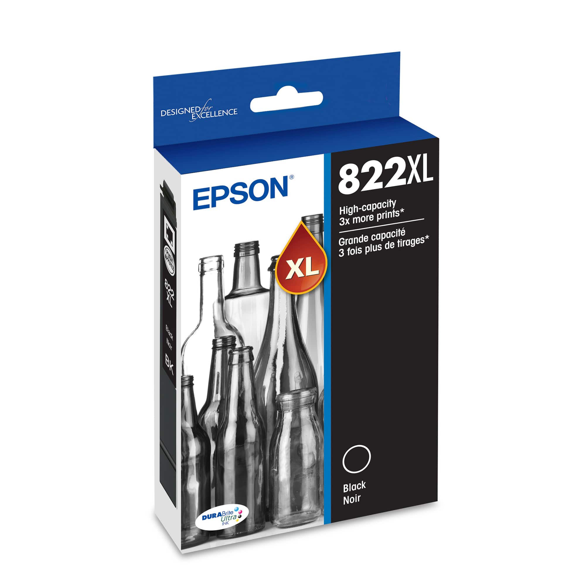 Epson - T822 XL High Yield Ink Cartridge - Black - Front_Zoom