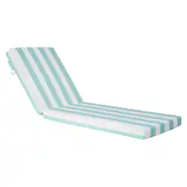VEVOR - Chaise Lounge Cushion, 80 x 26 x 4 in, Set of 2 Outdoor Lounge Chair Cushions, Fade-Resistant Sun Lounger Cushions - Green & White Stripes