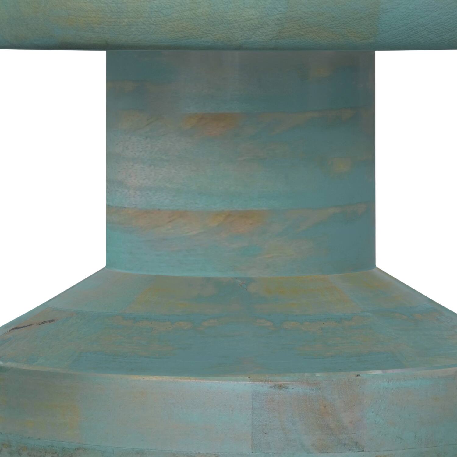 Alt View 6. Simpli Home - Haynes 16 inch Wide Solid Mango Boho Accent Table in Teal Wash, Assembled - Teal Wash.
