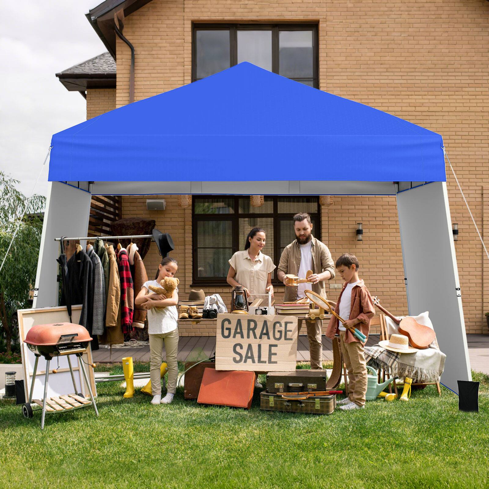 tent  Gymax 14 X 9.2 FT Pop up Canopy Tent w/ 2 Convertible