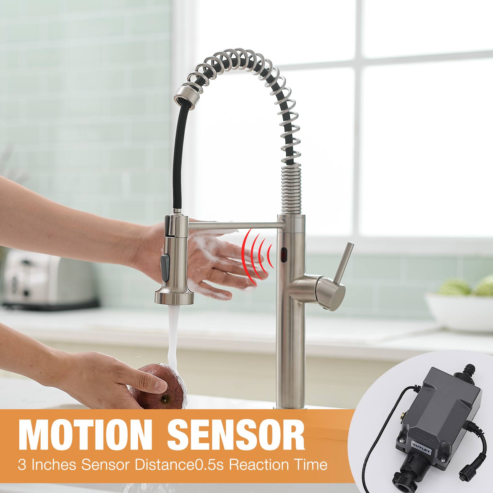 MOTION SENSOR  
3 Inches Sensor Distance  
0.5s Reaction Time