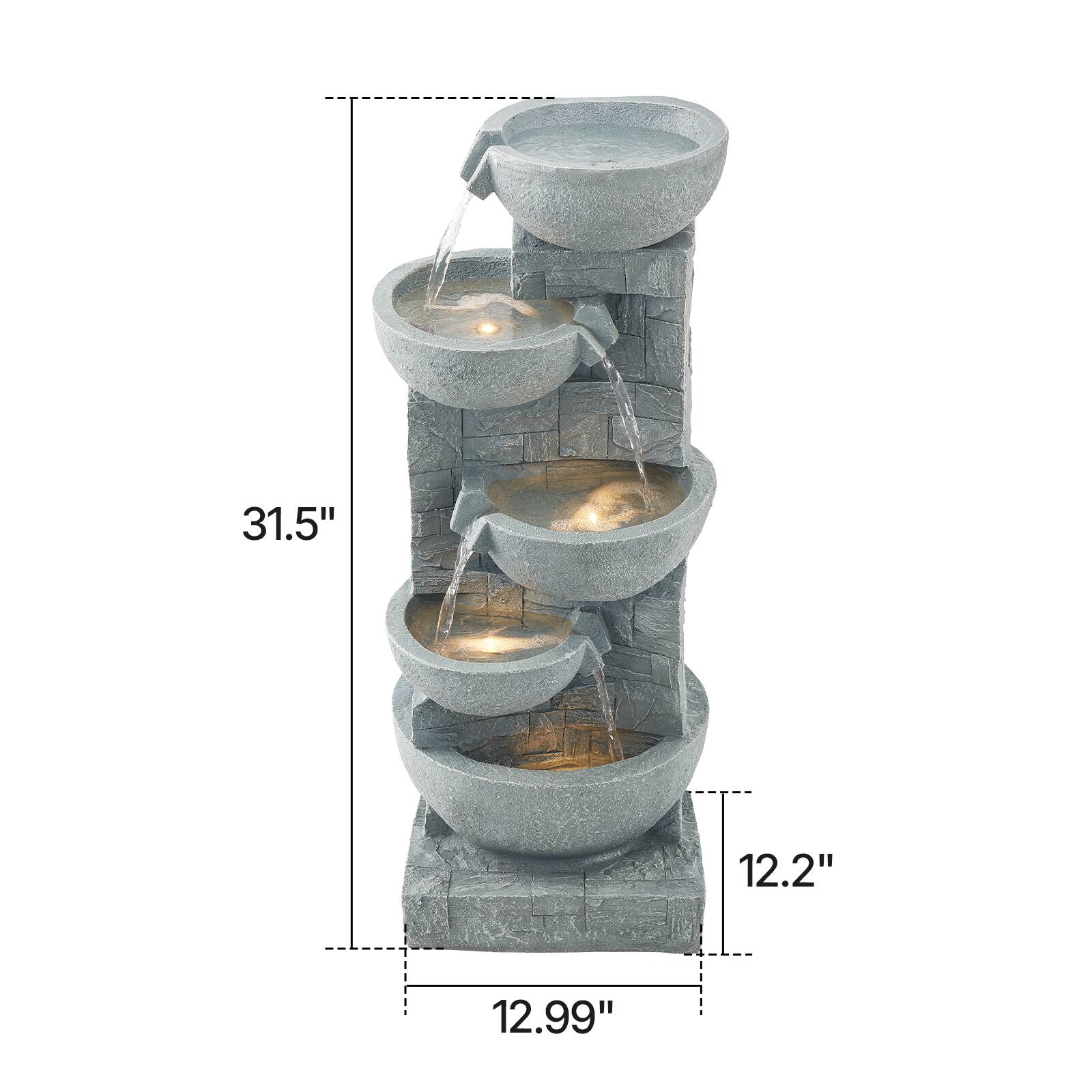 31.5"  
12.99"  
12.2"