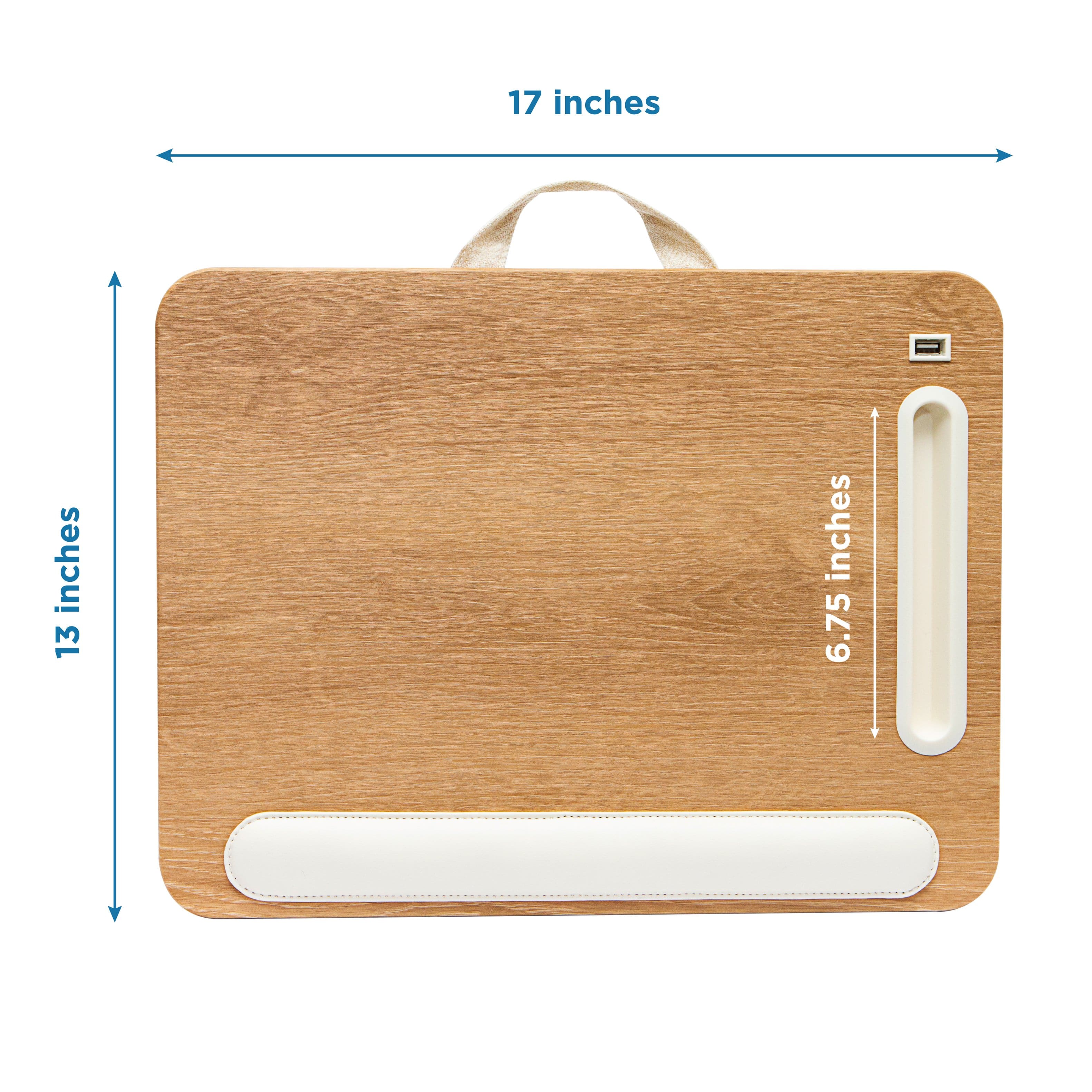 The text on the image reads: "17 inches 13 inches 6.75". This indicates that the object is 17 inches in length, 13 inches in width, and 6.75 inches in height.