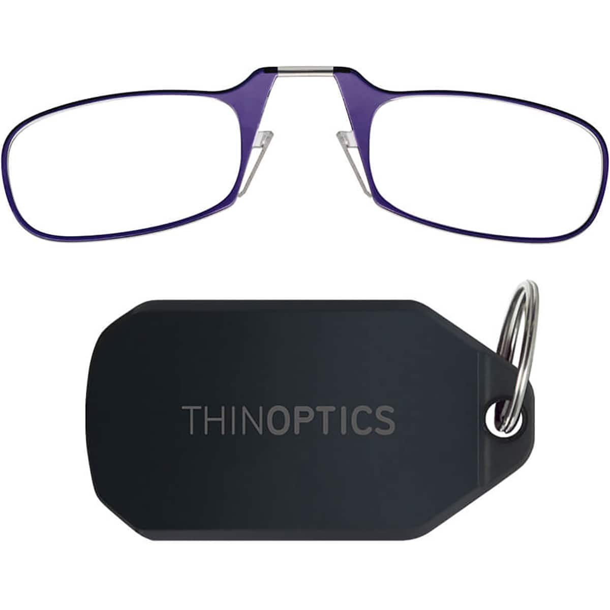 ThinOptics - 1.5 Reading Glasses with Black KeyChain - Purple