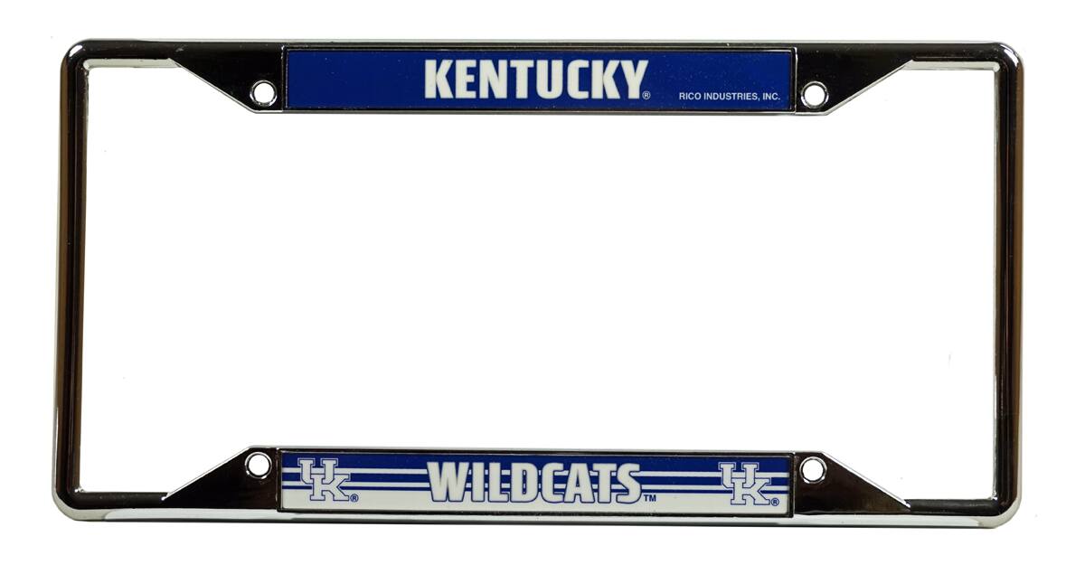 Kentucky Wildcats Chrome 4-Corner View License Plate Frame