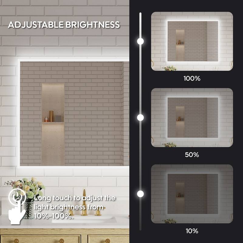 ADJUSTABLE BRIGHTNESS

100%  
50%  
10%

Long touch to adjust the light brightness from 10%-100%.