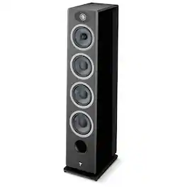 Focal - Vestia No3 Slender 3-Way Floorstanding Loudspeaker finished in Black - Sold Individually - Black/Gray