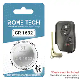 RomeTech - Replacement Battery for Key Fob - Lexus RX 350 2009-2013