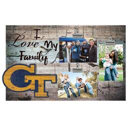 Fan Creations - GA Tech Yellow Jackets 11" x 19" I Love My Family Clip Photo Frame - Multicolor