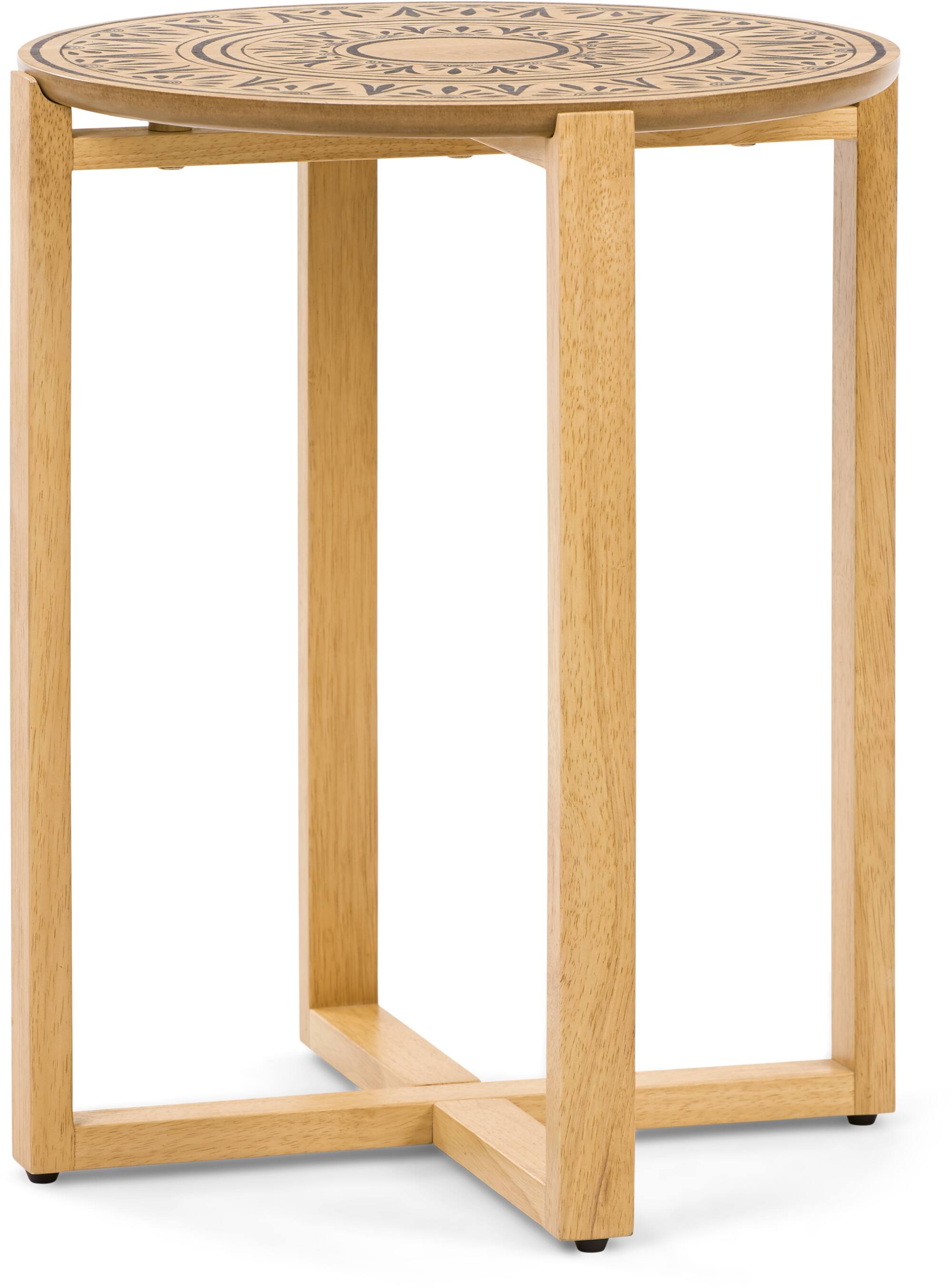Back. Adore Decor - Adore Decor Dahlia Side Table, Natural - Natural.