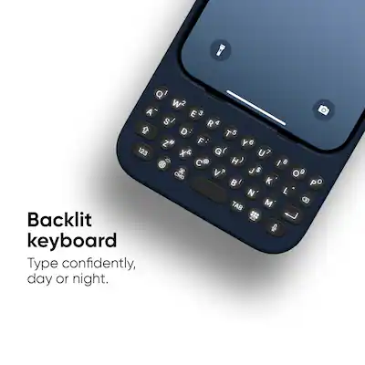 Clicks - Keyboard for Apple iPhone 15 Pro - Royal Ink Clicks - Keyboard for Apple iPhone 15 Pro - Royal Ink