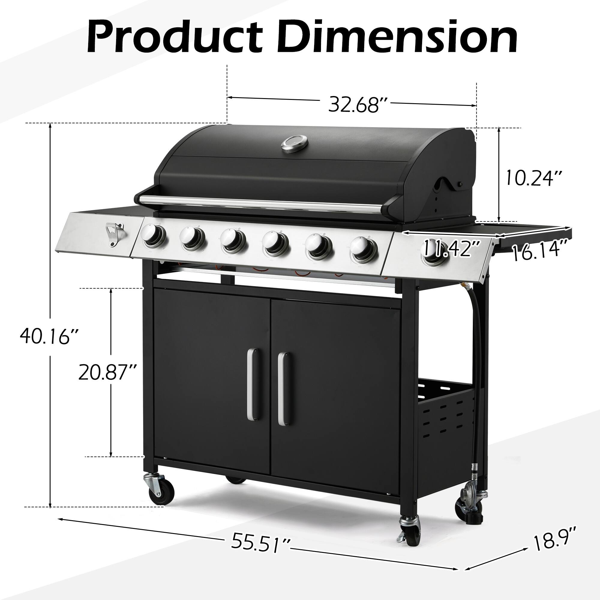 Product Dimension: 32.68" x 10.24" x 11.42" x 16.14" x 40.16" x 20.87" x 55.51" x 18.9"