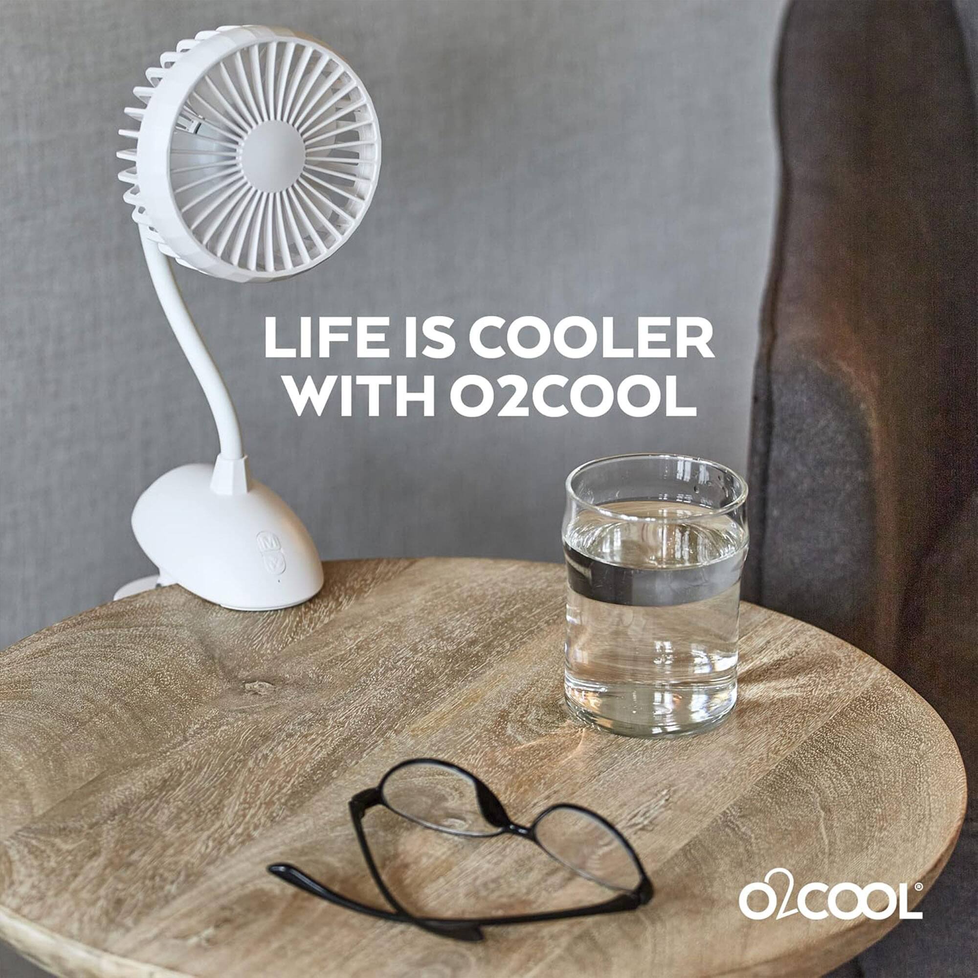 O2 Cool O2COOL Rechargeable Clip Fan, 4 Inch Blade, 3 Speeds, USB ...