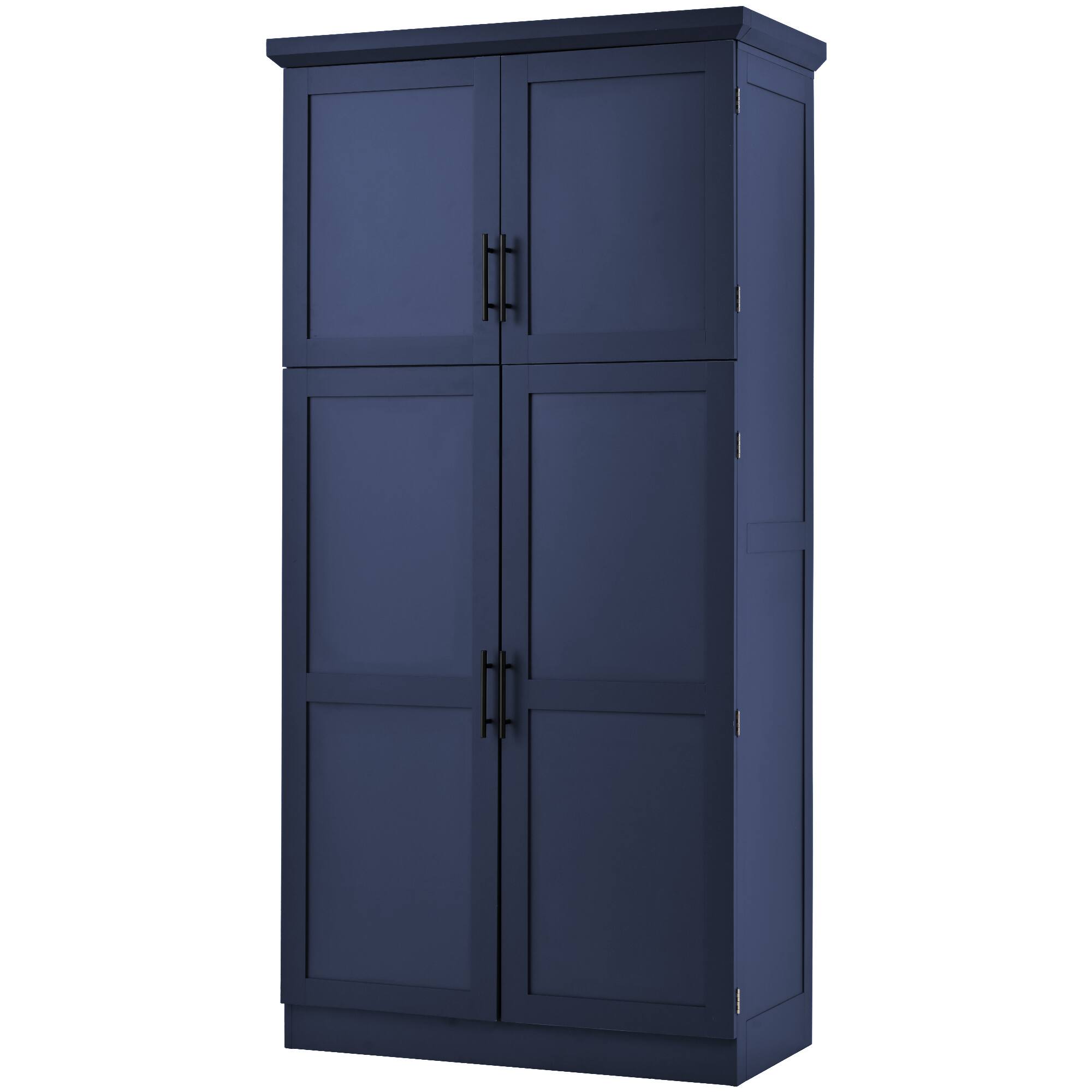 Alt View 8. Forest'nSky - 70.9" Freestanding Pantry Cabinet, 35.5" Wide with 8 Pull-Out Trays & Door Shelves for Dining Room, Blue - Blue.