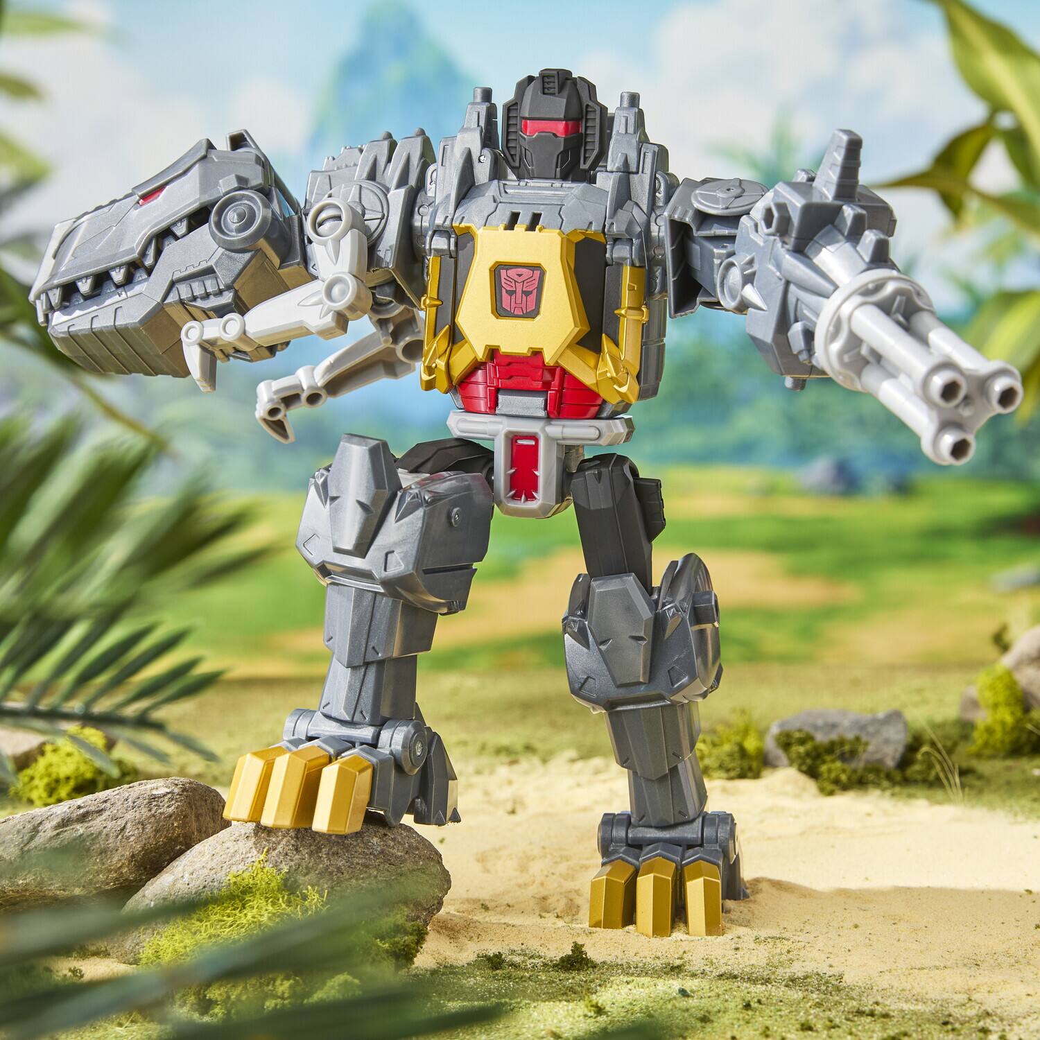 Alt View 3. Hasbro - Transformers - Cyberworld - Grimlock Chomp & Battle Action Figure   - COLLECTIBLES - Multicolor.