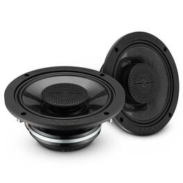 DS18 Audio - 6.5" Slim Hybrid Coaxial Speaker With Carbon Fiber Cone and Compression Driver | 250W RMS 2-Ohm - Black