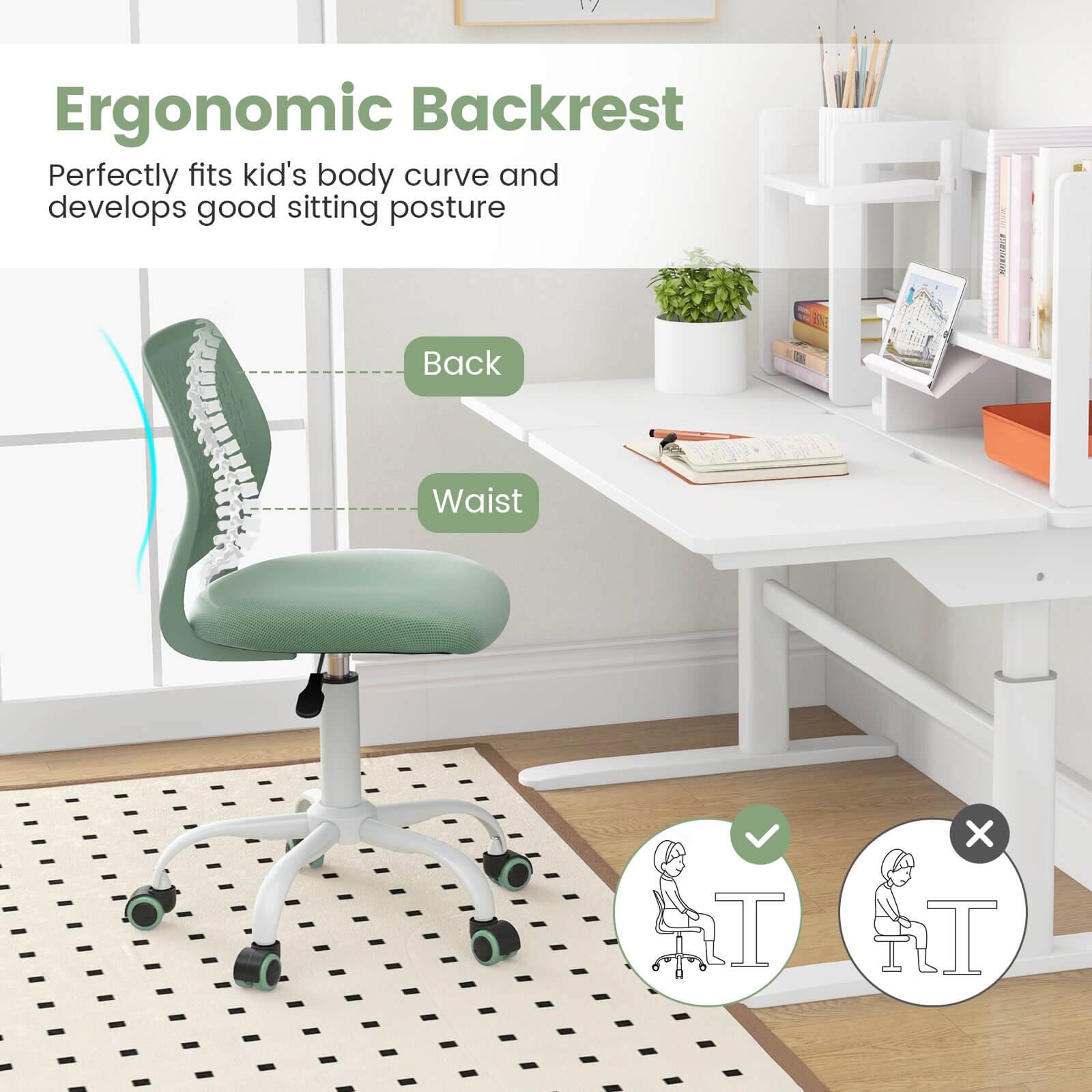 Ergonomic Backrest Perfectly fits kid's body curve and develops good sitting posture

Waist

RESRON Back

IT