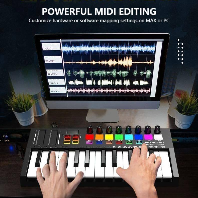 POWERFUL MIDI EDITING  
Customize hardware or software mapping settings on MAX or PC  

TRACK 1  
TRACK 2  
TRACK 3  
TRACK 4  
TRACK 5  

KEYBOARD